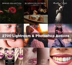 2700余个lightroom预设(含色调/润肤/去噪点等)：2700 Lightroom & Photoshop Actions